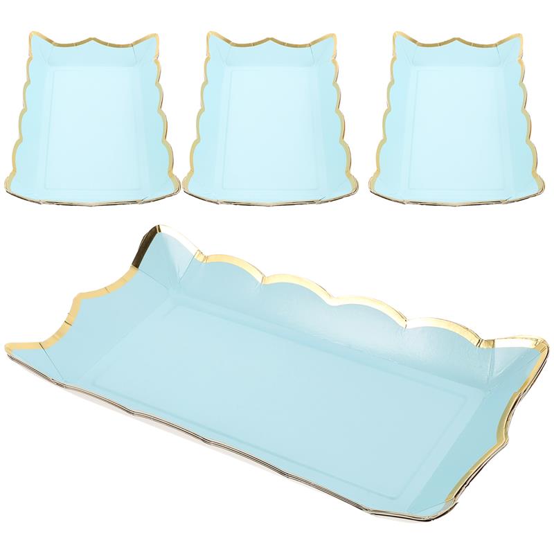 Food Platter Snacks - Nampan makanan sekali pakai, 4pcs melayani