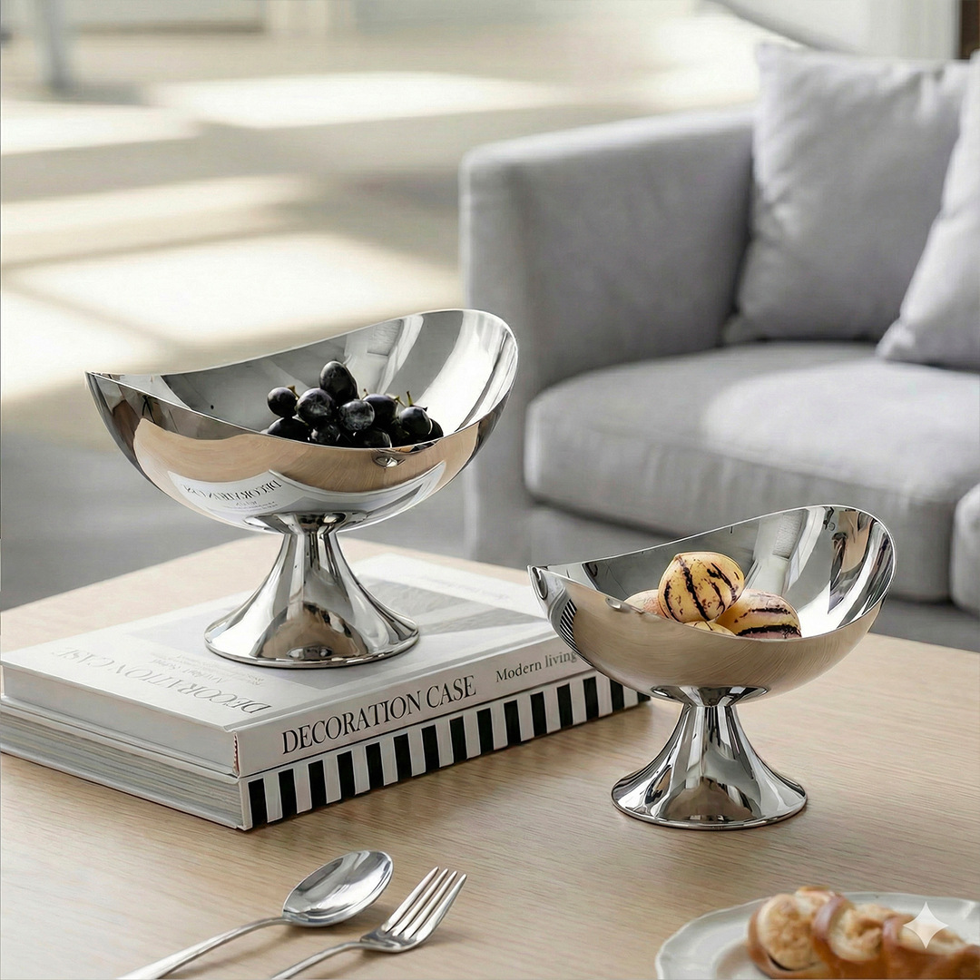 Food Platter Snacks - Nampan Perak Vintage Berukir untuk Sajian,