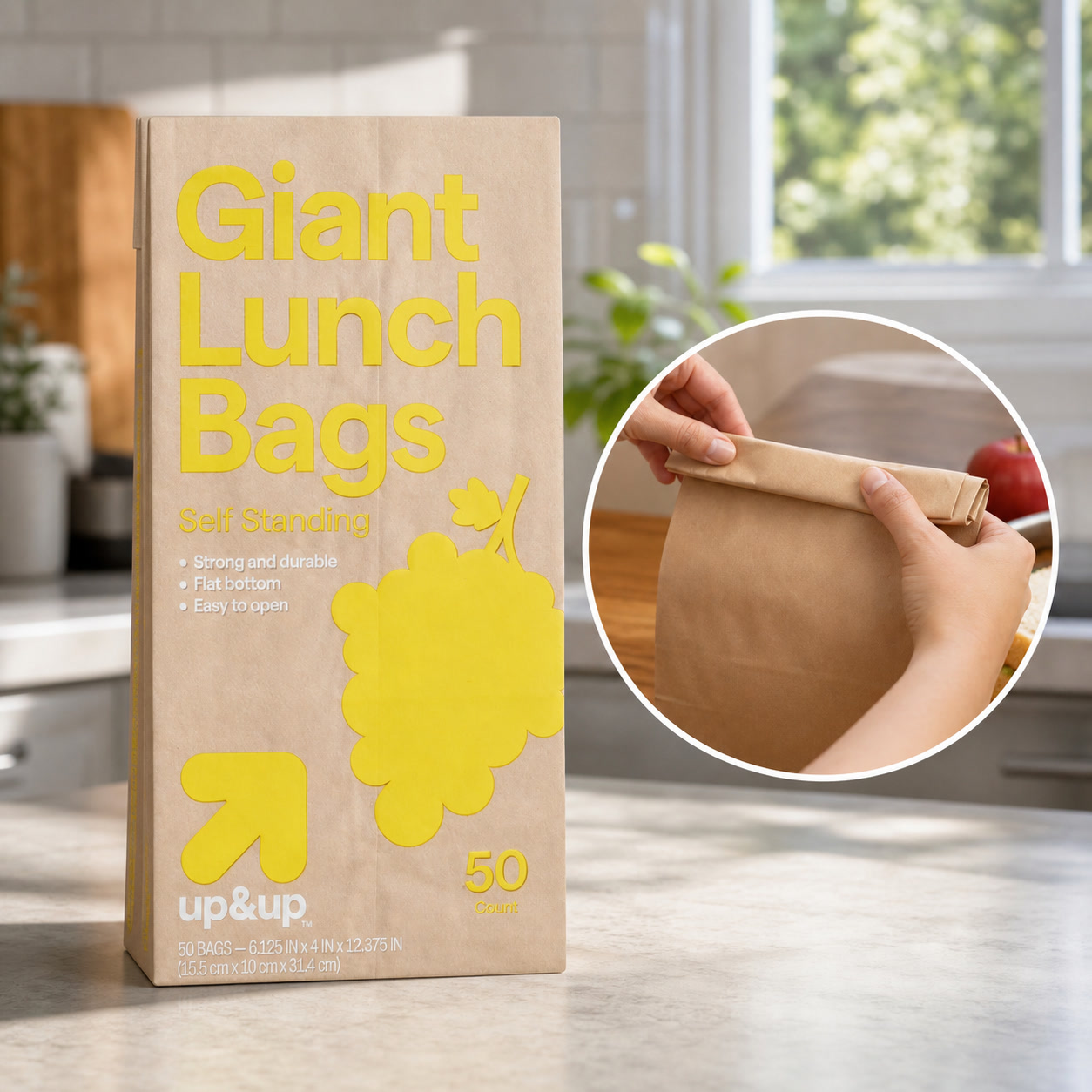 Food Giant Snacks - 100 buah Kantong Makan Siang Plastik