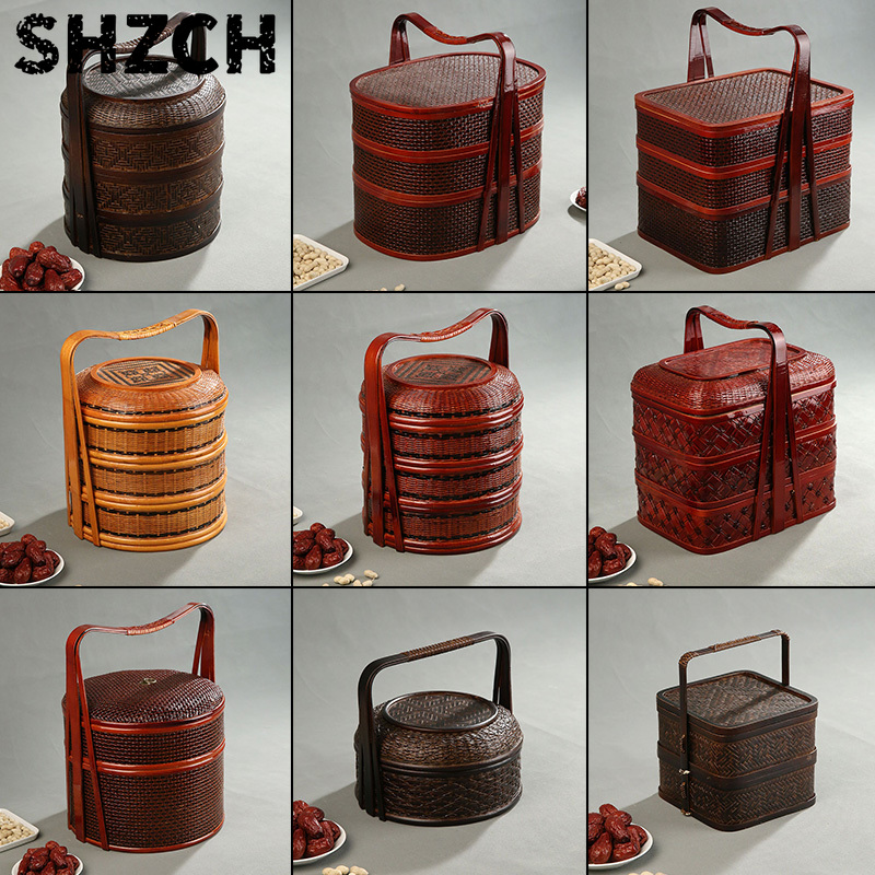 Keranjang Piknik Bambu dengan  - Snacks Food Hamper Basket ulasan dan harga