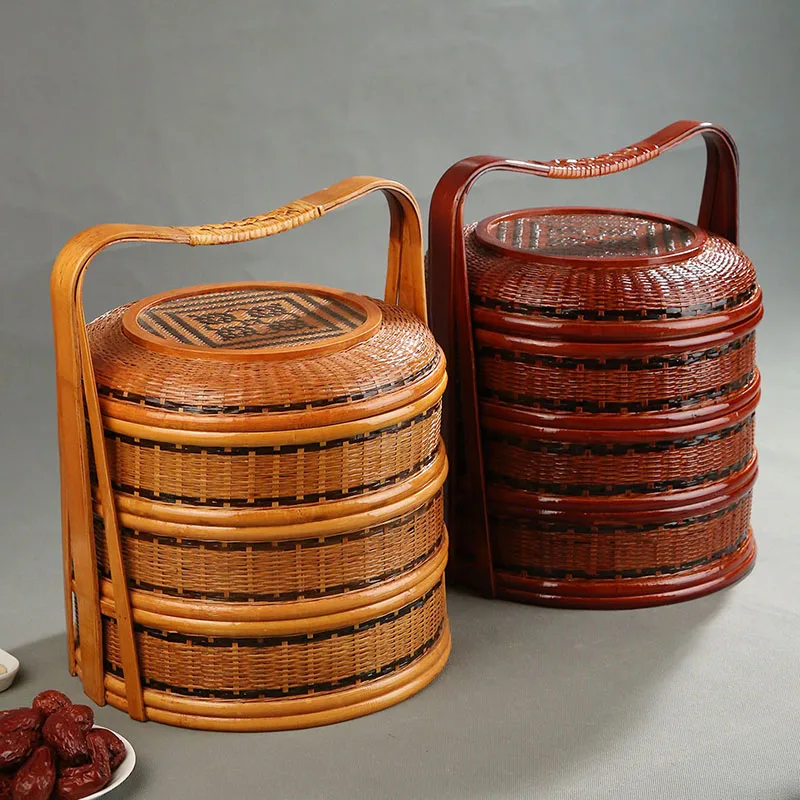 Keranjang Piknik Bambu dengan  - Snacks Food Hamper Basket ulasan dan harga