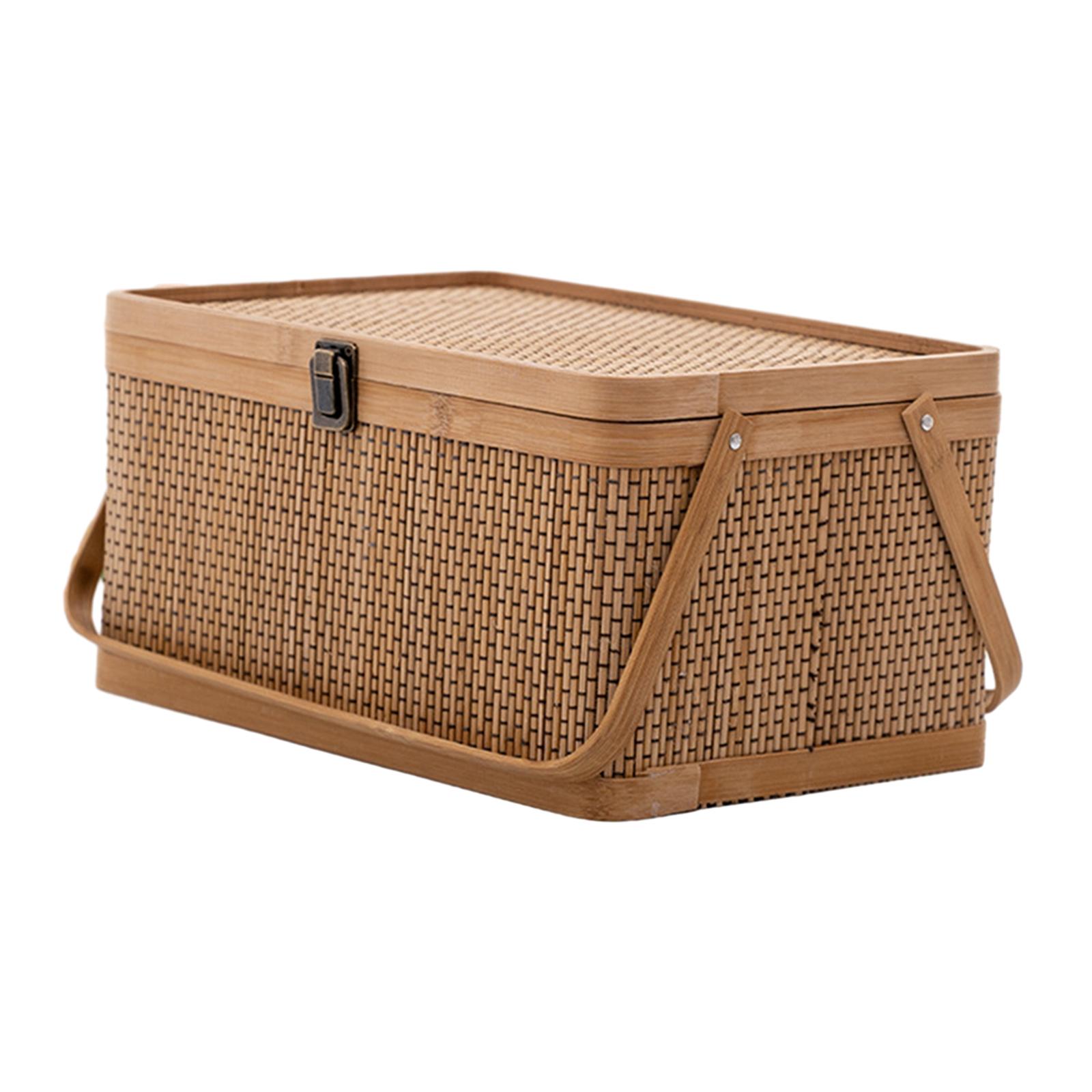 Keranjang Piknik Bambu Buatan  - Snacks Food Hamper Basket ulasan dan harga