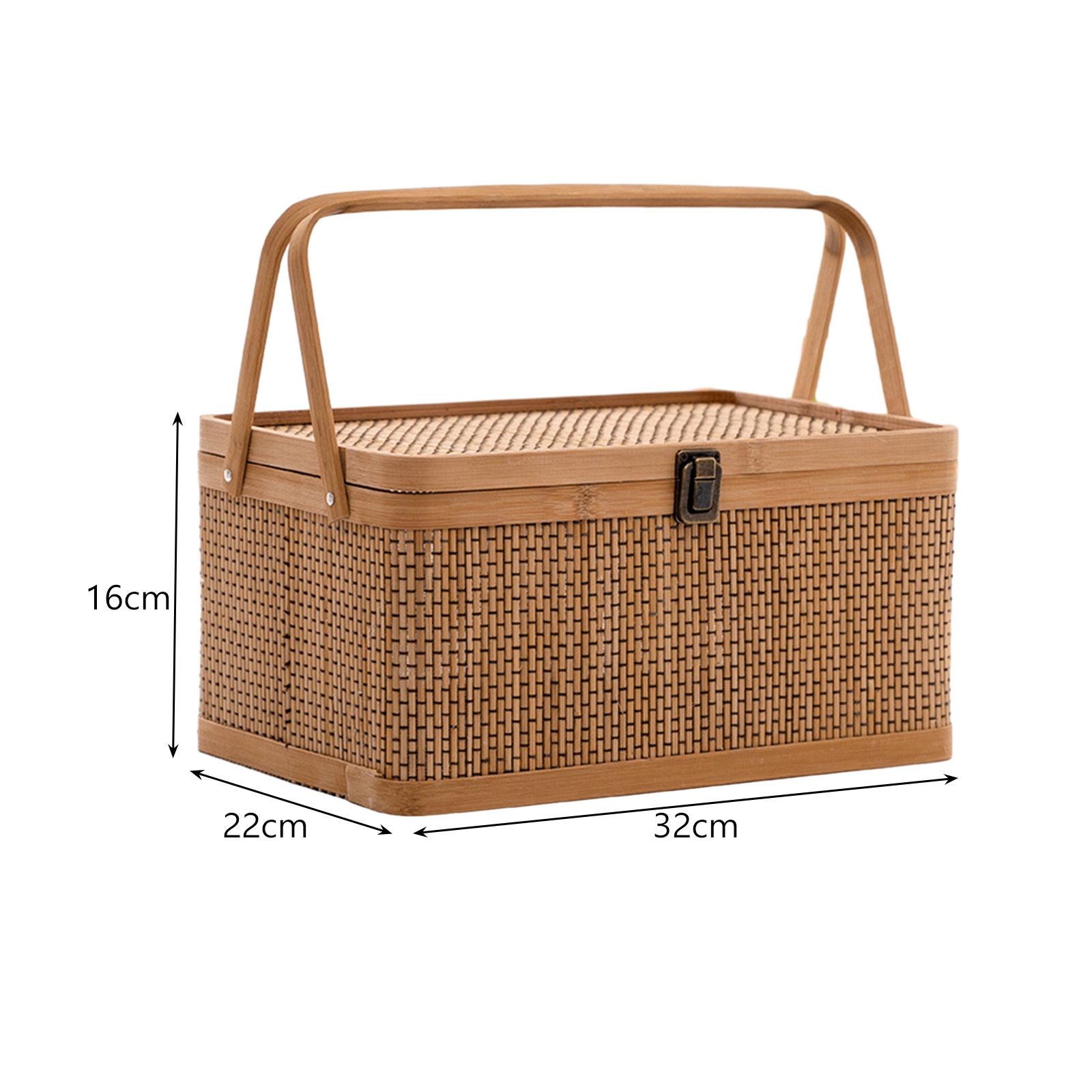 Keranjang Piknik Bambu Buatan  - Snacks Food Hamper Basket ulasan dan harga