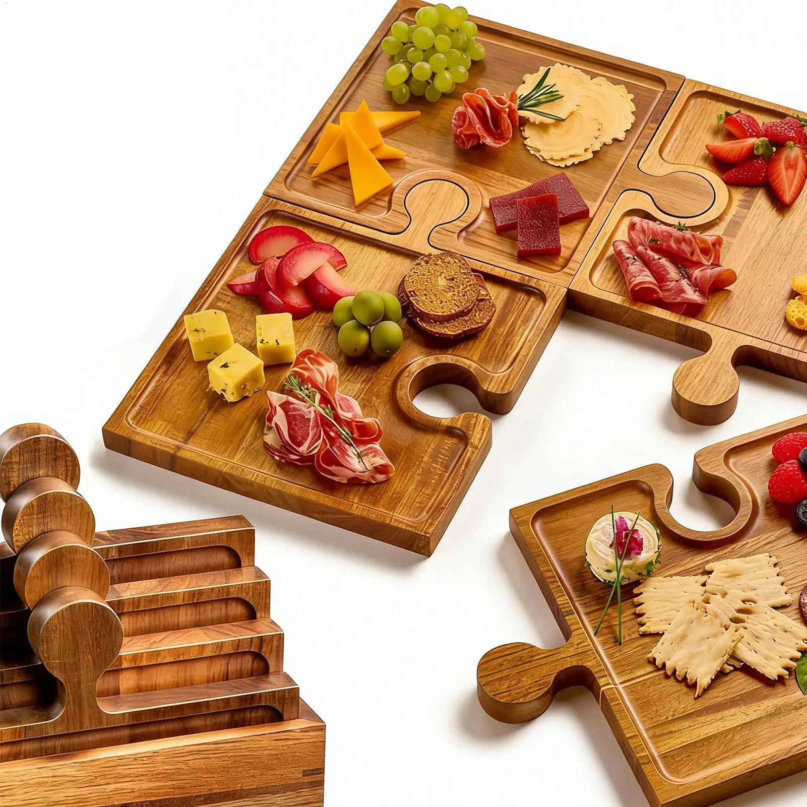 Nampan Sajian Makanan Kayu, Pa - Food Platter Snacks ulasan dan harga