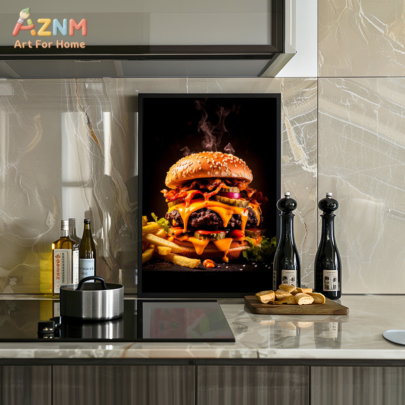 AZNM Poster Kanvas Makanan Gou - Food Platter Snacks ulasan dan harga