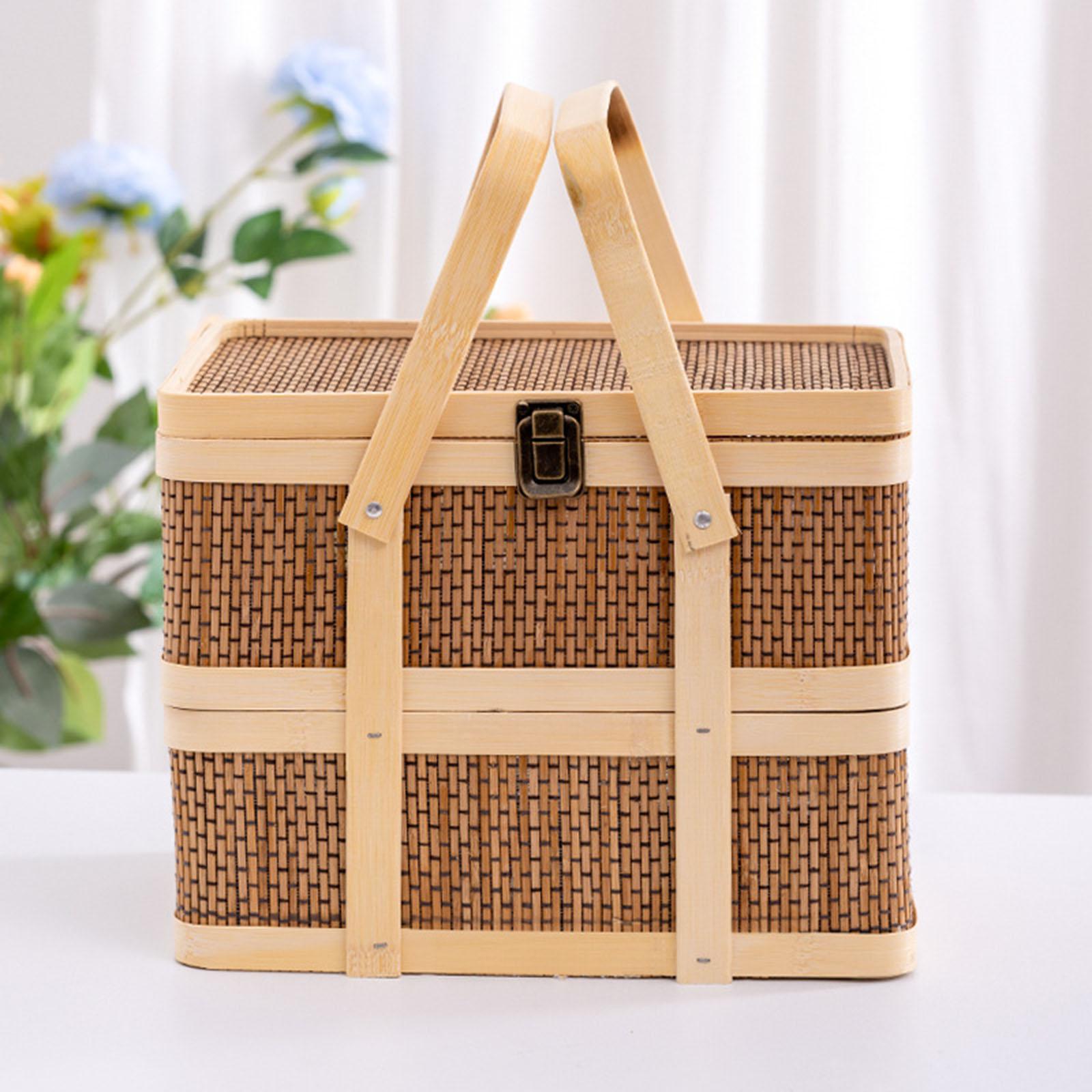 Keranjang Piknik Anyaman, Kera - Snacks Food Hamper Basket ulasan dan harga