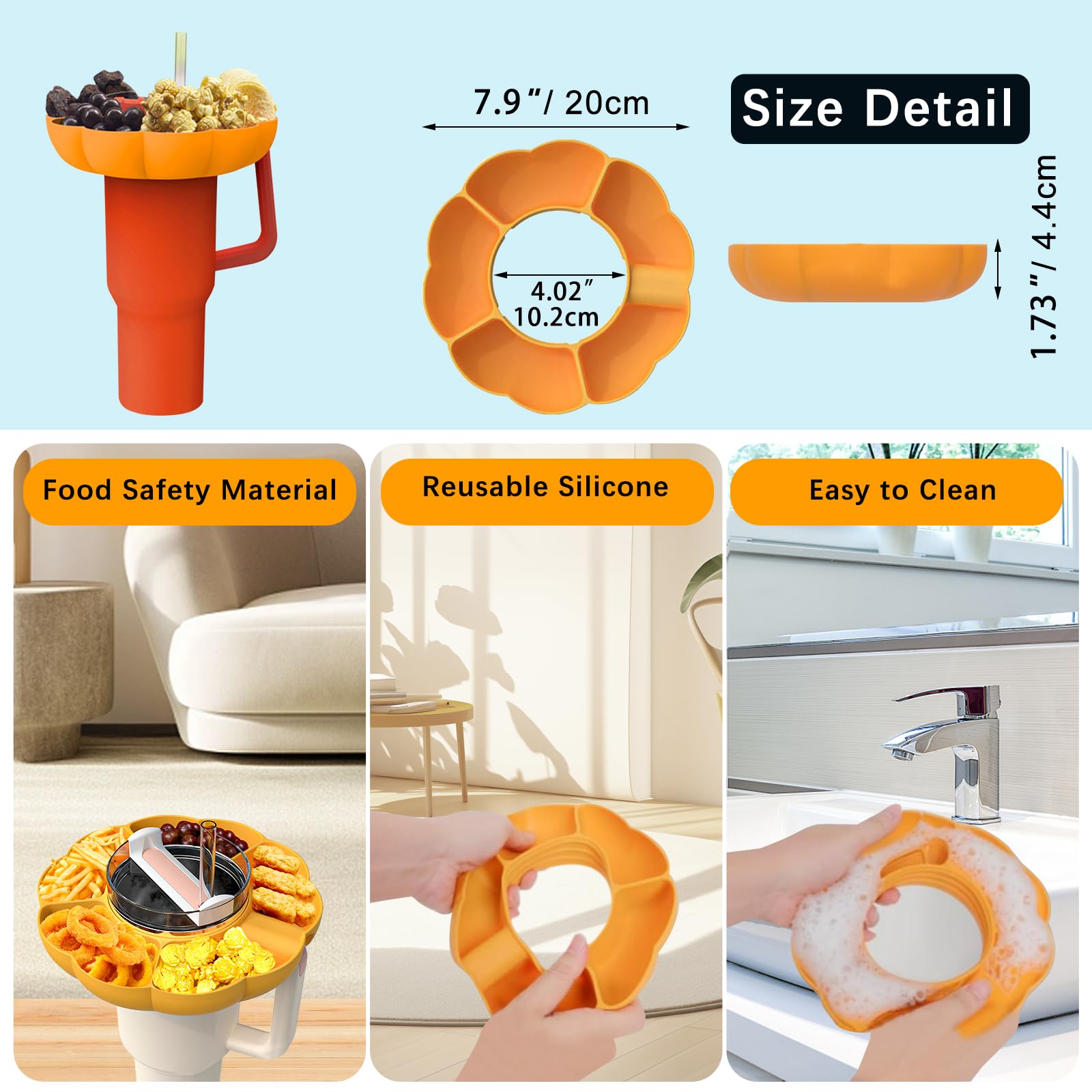 Piring makanan ringan silikon  - Food Platter Snacks ulasan dan harga